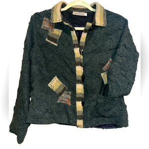 Canvasbacks - Vtg 80’s wool / knit jacket wood toggles